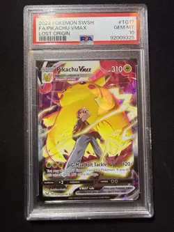 Pokemon TCG Lost Origin Pikachu VMAX Alt Art PSA 10 Gem Mint, TG17/TG30 - Image 1