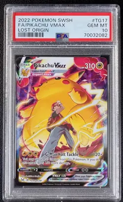 Pokemon TCG Lost Origin Pikachu VMAX Alt Art PSA 10 Gem Mint, TG17/TG30 - Image 1