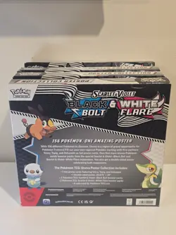 Pokemon TCG SV10.5 Black Bolt & White Flare Unova Poster Collection Box Sealed - Image 2