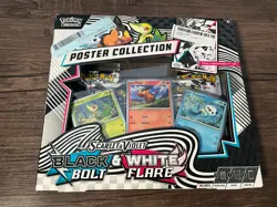 Pokemon TCG SV10.5 Black Bolt & White Flare Unova Poster Collection Box Sealed - Image 1