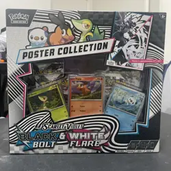 Pokemon TCG SV10.5 Black Bolt & White Flare Unova Poster Collection Box Sealed - Image 1