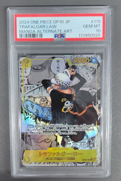 PSA 10 Trafalgar Law OP10-119 Alt Art SEC Parallel One Piece TCG Japanese Manga - Image 1