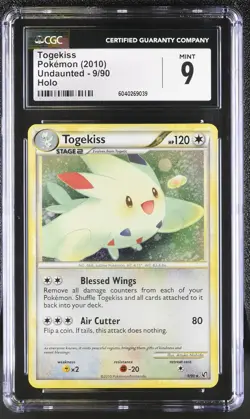 CGC 9 MINT Togekiss 2010 Undaunted 9/90 Holo Pokemon Card - Image 1