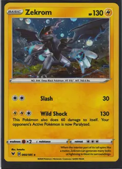 Zekrom 060/185 Galaxy SWIRL Cosmo Holofoil Promo Miscellaneous Cards Pokemon NM - Image 1