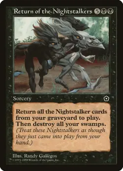 Return of the Nightstalkers Portal Second Age NM Black Rare MTG CARD ABUGames - Image 1