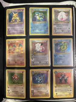 1999 Pokemon Base Set Shadowless Complete Holo Set (16 cards) MP - Image 1