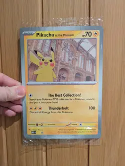 Pikachu at the Museum TCG Jumbo Promo Card (Pokemon X Natural History Museum) - Image 1