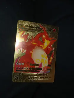 Pokemon TCG Fire Energy Fusion Strike Holo Card 284/264 Secret Rare Gold - Image 1