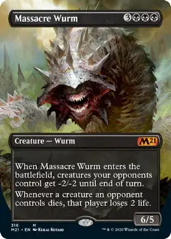 1x Massacre Wurm - Alternate Art Light Play MTG Magic - Kid Icarus - - Image 1