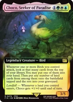Choco, Seeker of Paradise NM Extended Art Foil #479 MTG FINAL FANTASY - Image 1