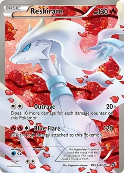 Reshiram - RC22/RC25 - Pokemon Legendary Treasures Radiant Collection Card NM - Image 1