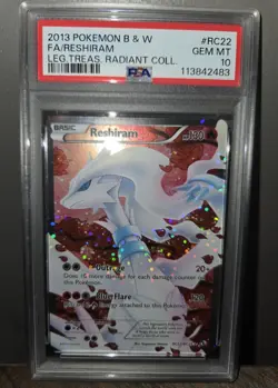 2013 Pokemon B&W Legendary Treasures Reshiram RC22/RC25 Radiant Coll PSA 10 - Image 1