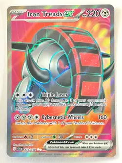 Iron Treads ex 233/198 Ultra Rare Scarlet & Violet Base Pokemon TCG Near Mint NM - Image 1