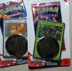 Pokemon Scarlet & Violet Destined Rivals Booster Pack Eevee Zarude Promo Coin - Image 2