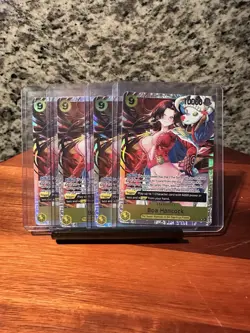 One Piece TCG Boa Hancock Op14-112 SR Playset 4x The Azure Sea’s Seven English - Image 1