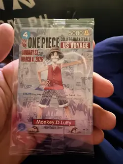 One Piece Monkey D. Luffy US College Basketball Cards Rutgers Super Rare - Image 1