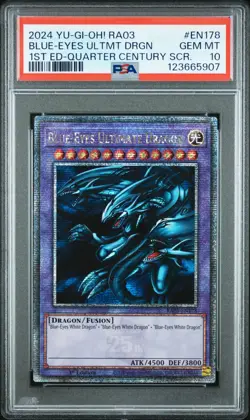 Yugioh PSA 10 2024 Blue-Eyes Ultimate Dragon RA03-EN178 QCR 1st Edition *5907 - Image 1