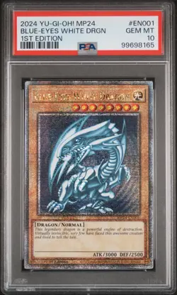 YUGIOH PSA 10 Blue-Eyes White Dragon MP24-EN001 QCR 1st Edition *8165 - Image 1