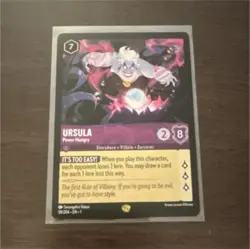 Disney Lorcana Ursula - Power Hungry 59/204 The First Chapter Card - Image 1