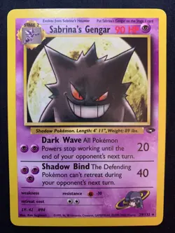 SABRINA'S GENGAR - 29/132 - GYM CHALLENGE - RARE POKEMON CARD - MP - Image 1