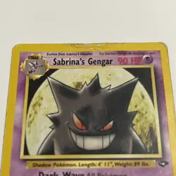 Sabrina's Gengar Pokemon Gym Challenge 29/132 Non-Holo Rare HP/DMG - Image 2