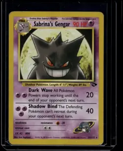 Pokemon TCG Sabrina's Gengar 29/132 Gym Challenge Rare HP - Image 1