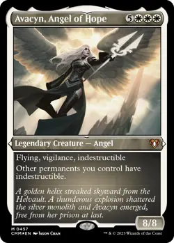 Avacyn, Angel of Hope (Foil Etched) #457 *Foil* (NM) - Commander Masters MTG - Image 1