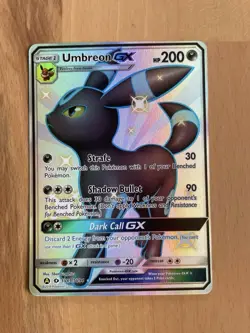 2019 Pokemon Umbreon GX Full Art Shiny SV69/SV94 Sun & Moon Hidden Fates M-NM - Image 1