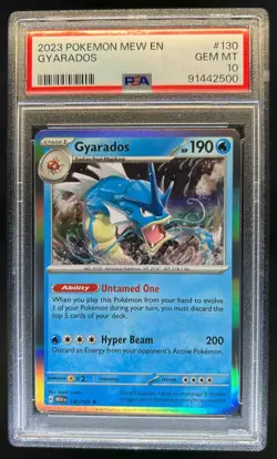 2023 Pokemon SV 151 MEW EN Gyarados #130/165 PSA 10 - Image 1