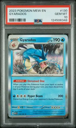 PSA 10 - 2023 POKEMON MEW EN-151 130 GYARADOS | POP 129 - Image 1