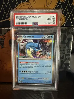 Gyarados Holo 130/165 MEW EN Pokemon 151 2023 PSA 10 English S&V Scarlet Violet - Image 1