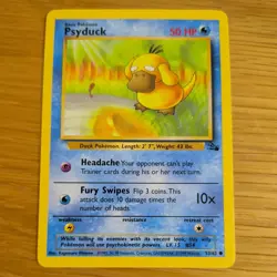 PSYDUCK 53/62 POKEMON CARD (FOSSIL SET) - Image 2