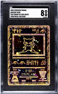 Ancient Mew - Pokemon TCG Card Power of One Movie Promo 2000 SGC Graded 8 NM-MT - Image 1