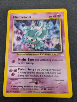 Pokemon Card WOTC - Misdreavus 11/64 Neo Revelation Holographic Rare - Image 4