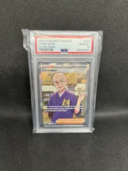 Pokemon Twilight Masquerade Caretaker Ultra Rare Card 203 PSA 10 - Image 1