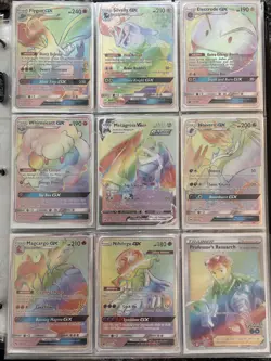 Rare Rainbow Pokemon Cards Plus Additional Cards - Image 1