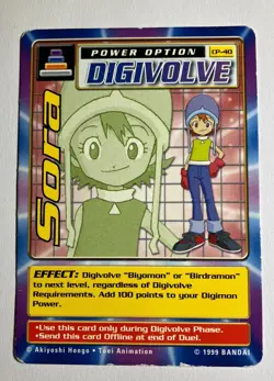 CP-40 Sora Digimon Promo Card TCG Rare Digi-Battle Bandai Played - Image 1