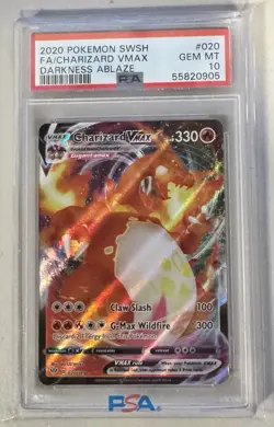 Charizard VMAX 2020 Pokemon SWSH Darkness Ablaze #020/189 PSA 10 - Image 1