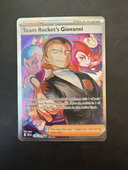 Pokemon Destined Rivals Team Rockets Giovanni 238/182 Special Illustration Rare - Image 1