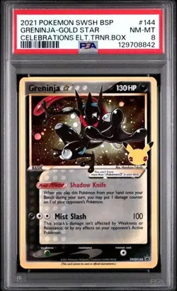 Pokemon | Celebrations 25th Anniversary | Greninja SWSH BSP 144 PSA 8 NM-MINT EN - Image 1