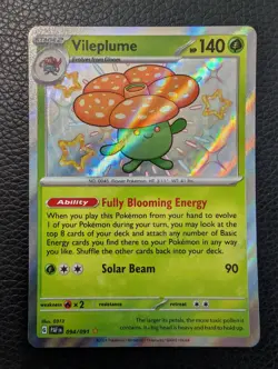 Vileplume - 094/091 Paldean Fates (Pokemon) Shiny Holo Rare - Image 1