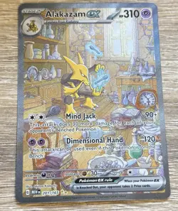 Pokemon 151 Alakazam Ex 201/165 Special Illustration Rare Near Mint Condition - Image 1