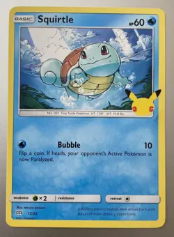 Squirtle 17/25 Pokemon TCG 25th Anniversary McDonalds Non Holo Mint Pack Fresh - Image 1