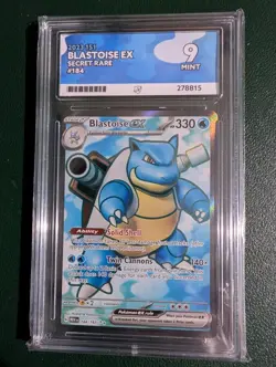 Blastoise Ex Pokemon 151 #184 - Graded ACE MINT 9 - Image 1