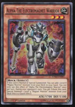 Yu-Gi-Oh Yugi Muto #SDMY-EN001 Alpha The Electromagnet Warrior - Image 1