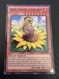 Yugioh Marina, Princess of Sunflowers MP14-EN157 1st Edition Super Rare NM - Image 1