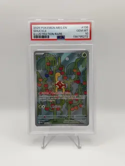 2025 POKEMON MEG EN-MEGA EVOLUTION ILLUSTRATION RARE #136 SHUCKLE PSA 10 - Image 1