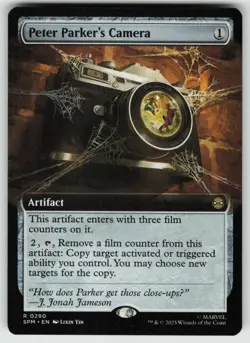 MTG Peter Parker's Camera (Extended Art) Normal Marvel's Spider-Man # 280 NM - Image 1