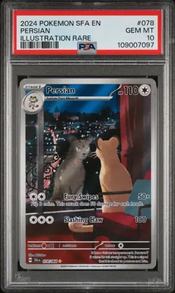 2024 Pokemon SFA EN Persian Illustration Rare 078/064 PSA 10 GEM MINT - Image 1