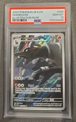 POKEMON CARD HOUNDOOM ILLUSTRATION RARE 66 SFA EN #66 GRADED PSA 10 GEM MINT - Image 1